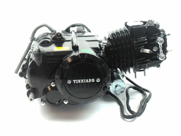 Engine, 140cc, semi-automatic, YX, 4-speed, e-starter, black