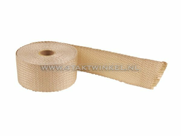 Exhaust heat wrap, 50mm x 10m, beige