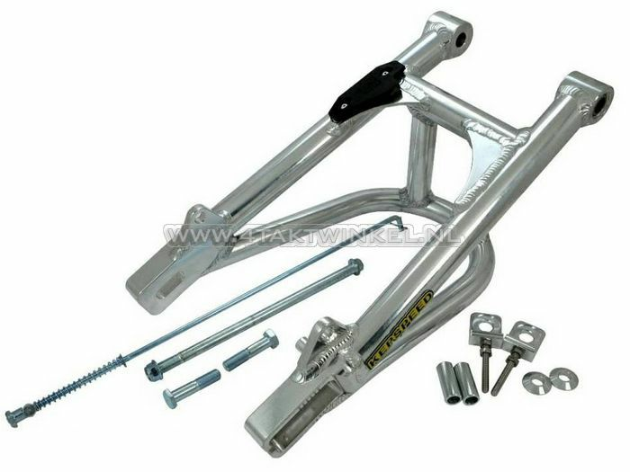 Swingarm Monkey aluminum, Kepspeed, round, length: + 10cm, with brace