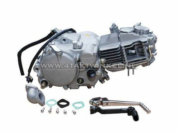 Engine, 160cc, Manual clutch, YX, 4-speed, silver