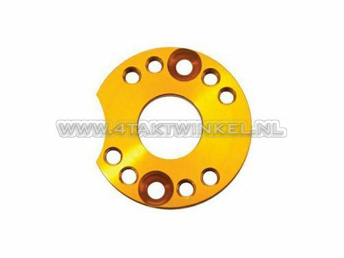 Adjuster plate for carburettor aluminum, gold