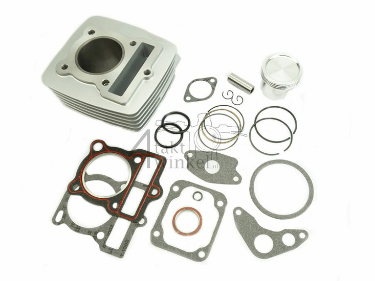 Cylinder kit, with piston &amp; gasket, 85cc, Mash, Orion, Zhenhua, silver