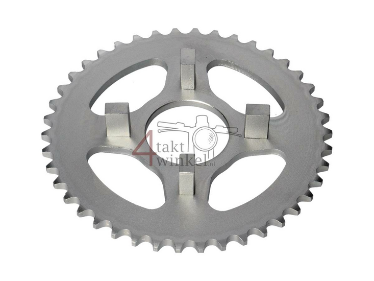 Rear sprocket 42, fits SS50, CB50, CY50, Dax, silver