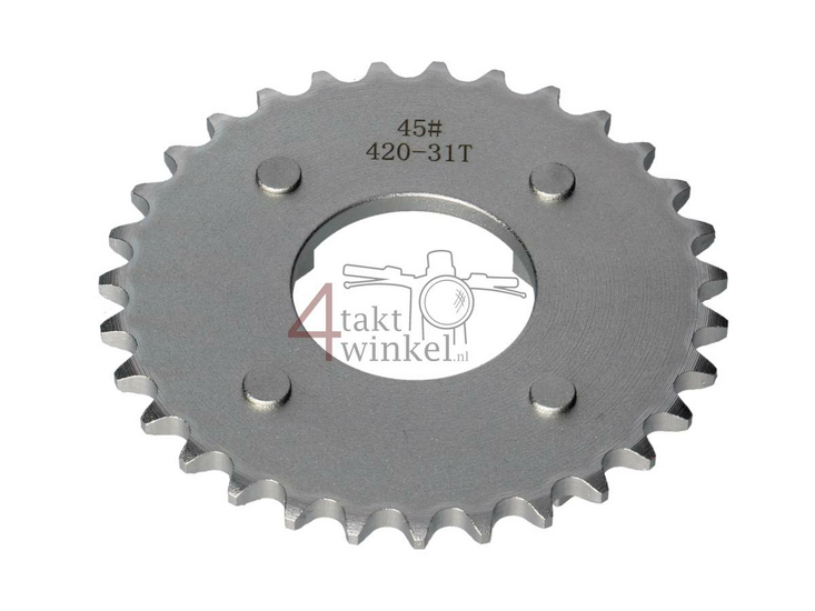 Rear sprocket 31, fits SS50, CB50, CY50, Dax, silver