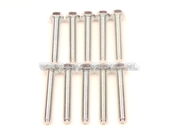 Bolt Hexagon, m8 x 50, key 13, per 10 pieces