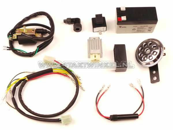 CDI &amp; 12 volt connection set e.g. for conversion 6 volt moped