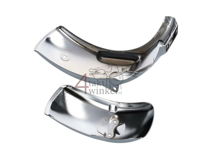 Mudguard set, fits Z50J Monkey, chrome