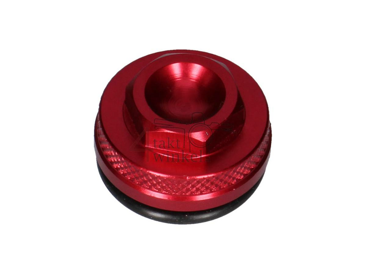 Cylinder head cover, valve cap, aluminum, red, fits SS50, C50, Dax, C310, C320