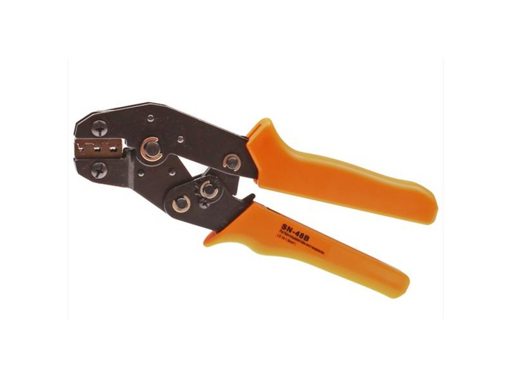 Crimping pliers, double, Connector terminal, especially for Japanese terminals, e.g. bullet