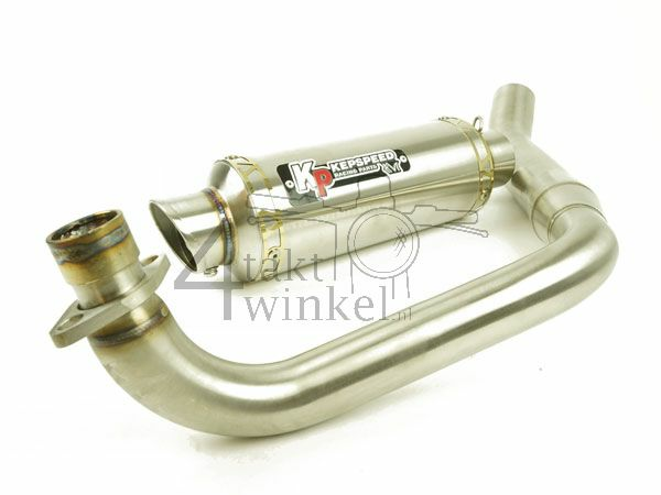 Exhaust tuning, down swept, single, Kepspeed, stainless steel, lambda