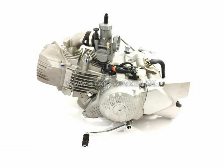 Engine, 190cc, manual clutch, Zongshen, 5-speed, with starter motor, silver