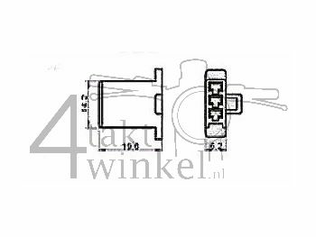 Connector Japanese, 3-pin female housing Connector