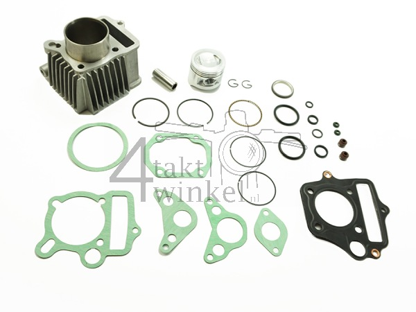 Cylinder kit, with piston &amp; gasket 70cc, 50 head, Lifan, Skyteam, Hanway, 49cc imprint, aluminum