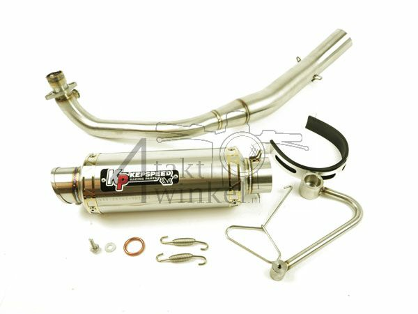 Exhaust tuning, down swept, single, Kepspeed, stainless steel, lambda