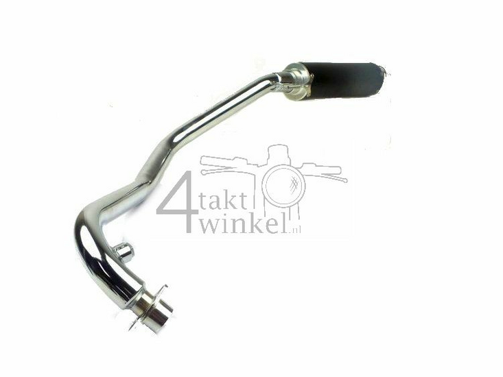 Exhaust tuning, down swept, NHRC, black, euro-4