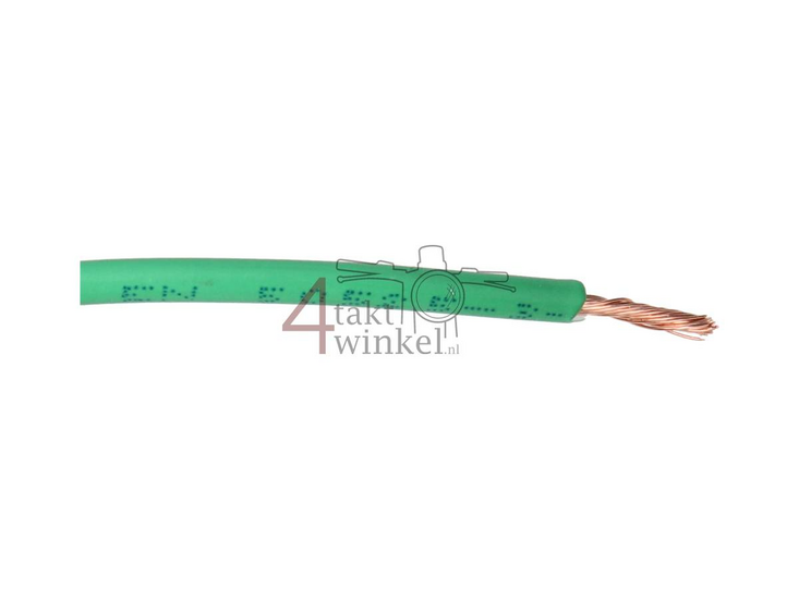 Wire per meter 0.75mm2, green