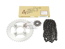 Sprockets and chain set standard, 4sp, fits SS50, silver