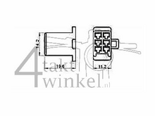 Connector Japanese, housing Connector 6-pin female, e.g. CDI unit