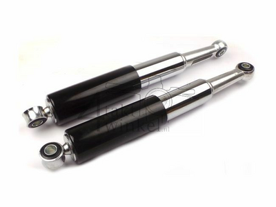 Shock absorber set 335mm, bushings, black / chrome, fits SS50, C50, Dax