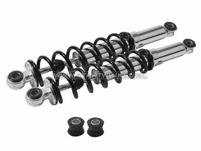 Shock absorber set 330mm coarse spiral, black