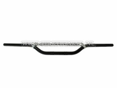 Handlebar aluminum wide, black with silver bar