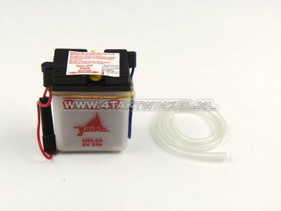 Battery 6 volt 2 ampere, acid battery, fits SS50