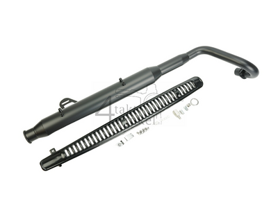 Exhaust tuning, up swept, Trumpet, black, Dax, 125cc