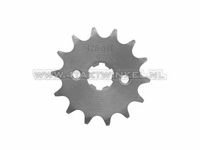 Front sprocket, 428 chain, 17mm shaft, 14, Mash, AGM, Hanway