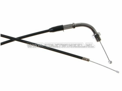 Throttle cable, 83cm, chrome bend, fits CB50, CY50, XL50