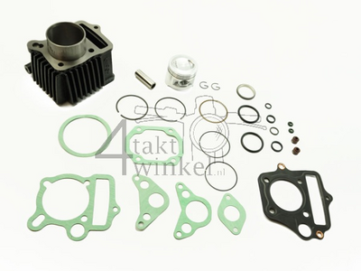 Cylinder kit, with piston & gasket 70cc, 50 head, Lifan, Skyteam, Hanway, 49cc imprint, steel