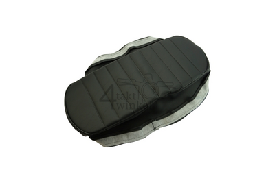 Seat cover fits Dax, black, black piping, A-quality