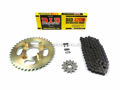 Sprockets and chain set, Dax Honda ST50, standard