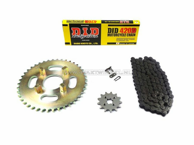 Sprockets and chain set, CB50j standard +1