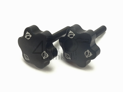 Handlebar knob set, Dax, Monkey, Kepspeed, aluminum, type 2 black