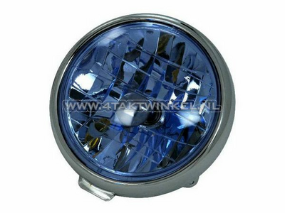 Headlight unit Dax 3-bolt diamond, blue