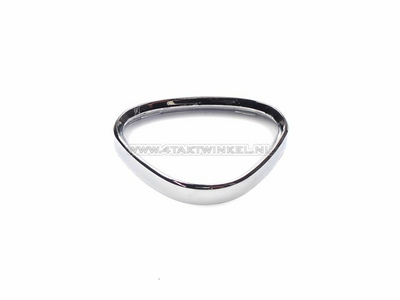 Speedometer rim, Dax, replacement rim, chrome + glass