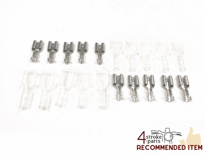 Connector Japanese spade 6.3 mm, female + sleeve, 10 pcs