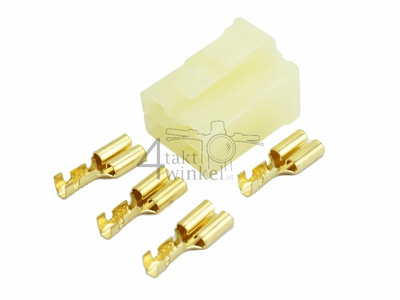 Connector Japanese, housing, 6.3 mm 4-pin, female, e.g. voltage regulator