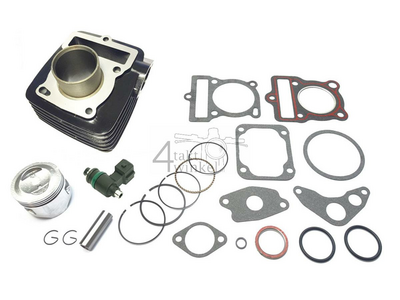 Cylinder kit, with piston, gasket & injector, 70cc, Mash Euro5, black