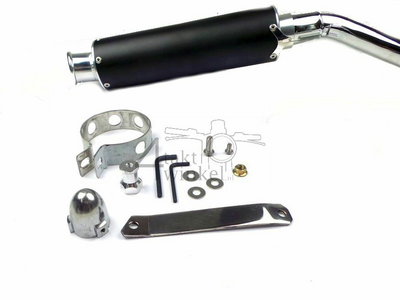 Exhaust tuning, down swept, NHRC, black, euro-4