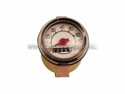 Speedometer, white background, fits Novio, Amigo, PF50