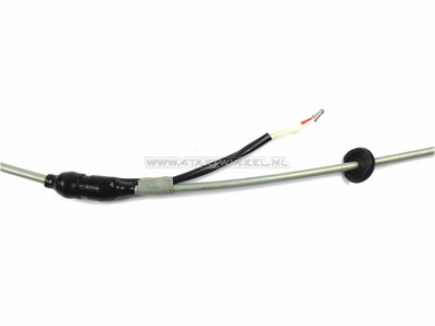 Brake cable PC50, rear brake, gray, original Honda