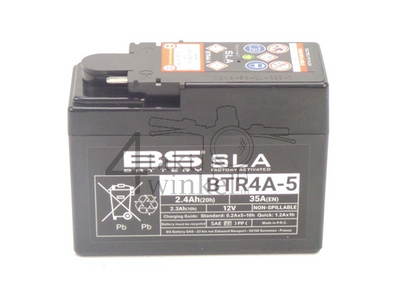 Battery 12 volt 2,3 ampere, BTR4A-5, fits Benly, Monkey