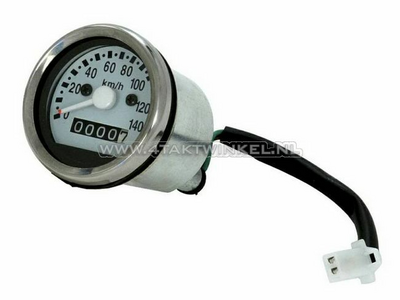 Speedometer Monkey up to 140 km/h, white background