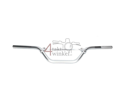 Handlebar aluminum wide, silver